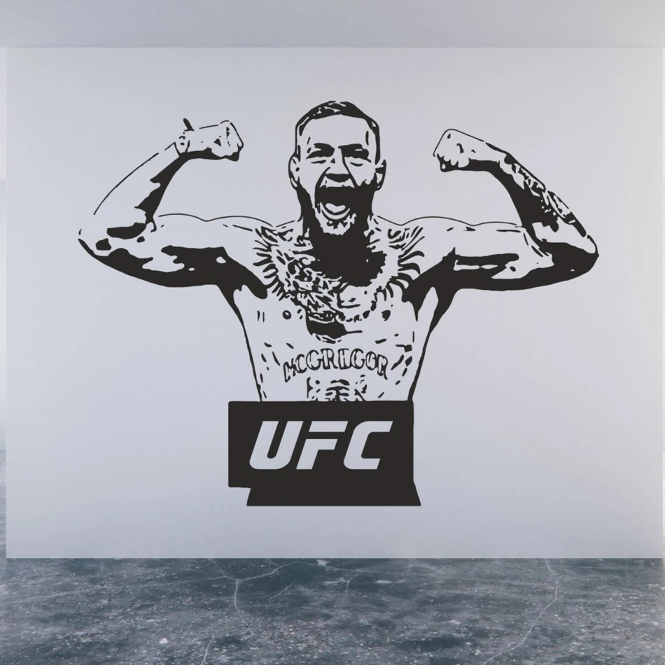 Конор Макгрегор ребенок наклейка UFC Чемпион клетка боец водонепроницаемый наклейки на стену Детская комната украшения Фреска плакат для детской декора N020