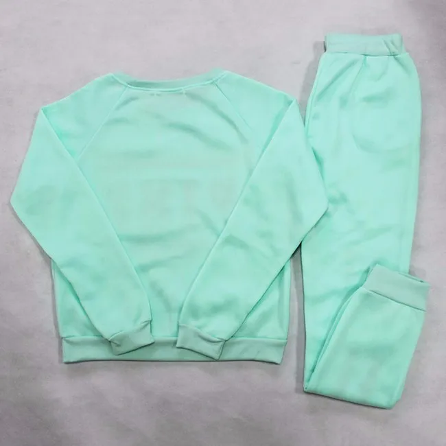 Green Women Tracksuit Autumn Sportwear Long Sleeve Pink Sport Suit Femme Jogging Sweatshirt And Pants demix in Running Sets | Спорт и