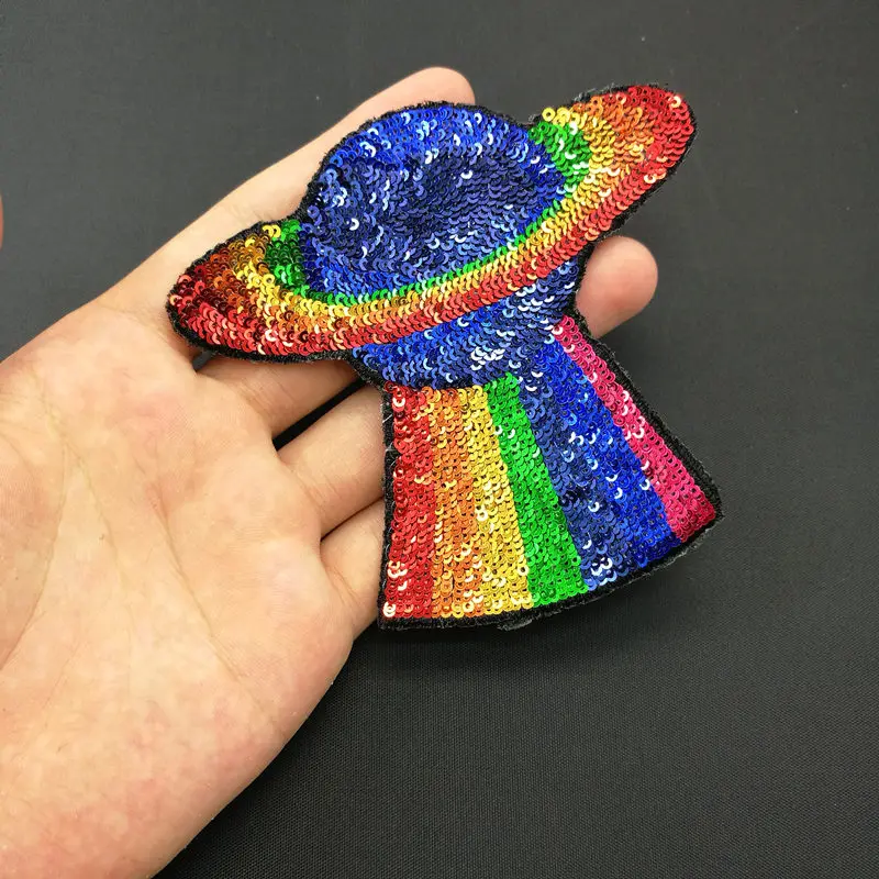 1 шт. одежда планета пластыри летающая тарелка пришить утюжок на вышивке блестки