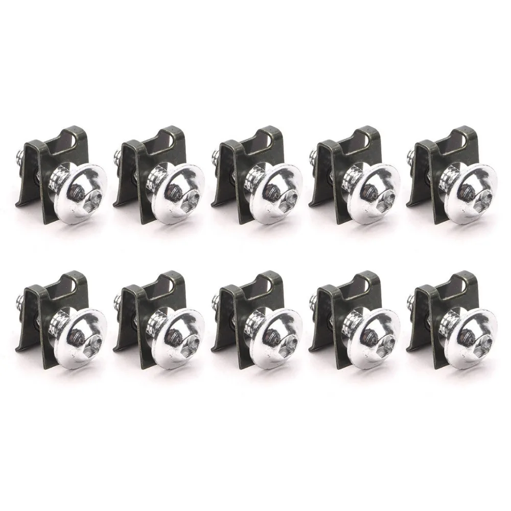 

10pcs Motorcycle 6mm M6 Fairing Bolts Fastener Clips Screw Spring Nuts Touring For Honda Yamaha Kawasaki Suzuki Dual Sport bike