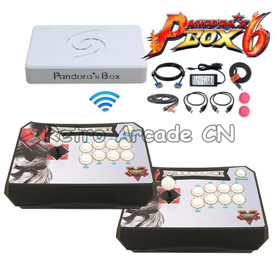 803 3D Pandora's Box 6 беспроводной джойстик для аркадных игр мини консоль Pandora Box 6 1300 в 1 MAME игровой контроллер 2 плеера для PS3 PC tv - Цвет: 803