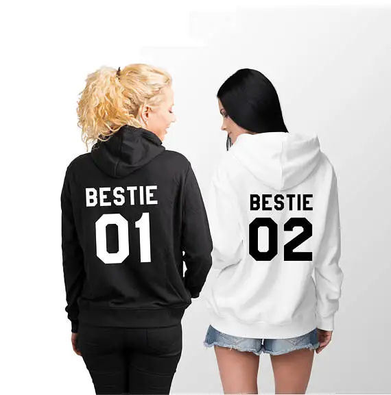 Sugarbaby Bestie 01 Bestie 02 толстовки Bff подарок для женщин модная Толстовка лучший друг толстовки Bestie подарок высокое качество топы