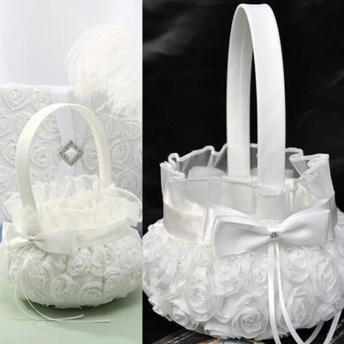 Свадебные корзины вечерние с цветами для девочек чехол украшением в виде