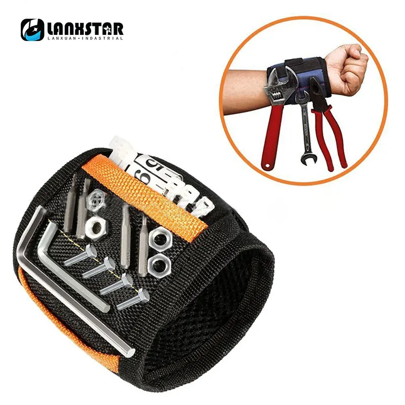 

Nylon Velcro Wristband Camouflage Pocket Five-row Home Assistant NdFeB Wristband Adsorption Tool Screw Picker