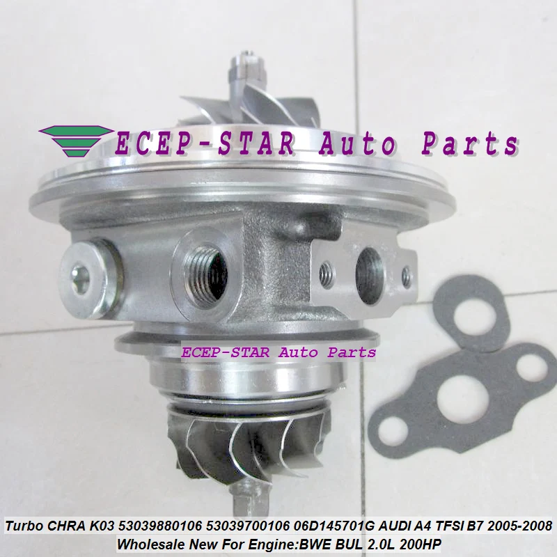 Турбо-картридж CHRA Core K03 106 53039880106 53039700106 06D145701G для AUDI A4 A6 S4 S6 Avant B7 2005- BWE BUL 4.2L 2.0L TFSI |