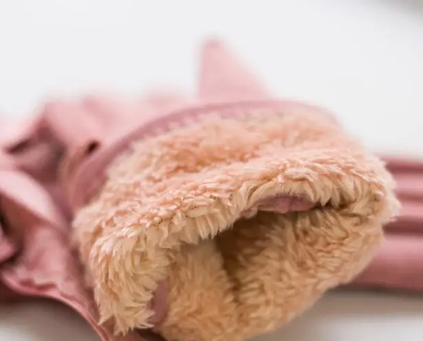 Autumn winter women's faux suede leather touch screen driving gloves girls sexy lace bow gloves thicken warm fleece ling R207