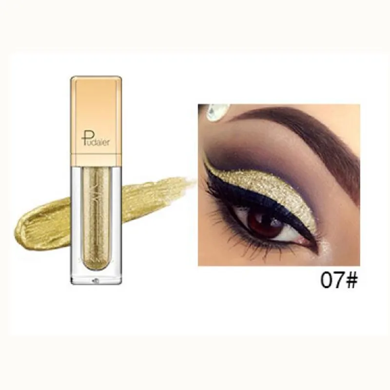 7 Pudaier 18 цветов Shine Smoky Eyeshadow waterproof Dimond Glitter жидкие тени для век женские косметические тени для век подводка для глаз - Цвет: 7