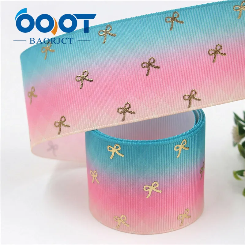 I-19625-1434 OOOT BAORJCT I-19625-1429, 10 ярдов 38 мм лазерный бант напечатанный корсажные ленты, Свадебная вечеринка украшения DIY материалы ручной работы - Цвет: I-19625-1434