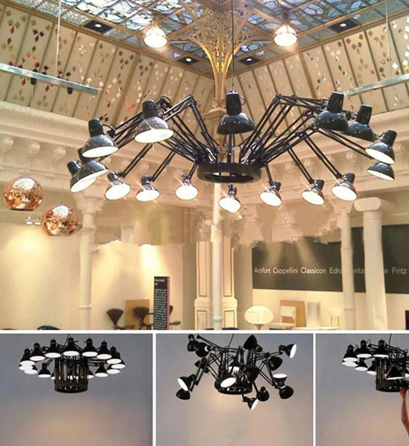 Декор паук Коммерческая люстра лампа для выставочного зала столовая большая