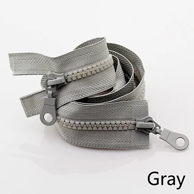 Gray Meetee 5 шт. 70/80 см 5# разъемная застежка-молния смолы набор гайковерта с двойным открытым застежки-молнии пуховик DIY Детская одежда спальный мешок Швейные аксессуары для зажигалок Zip ZA022 - Цвет: Gray