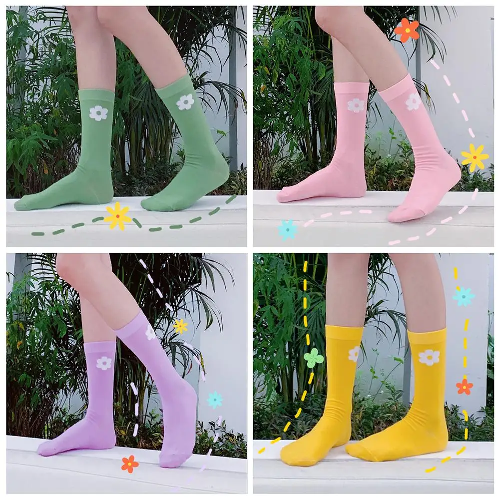 Yfashion/летние маленькие цветочные носки для женщин с милым цветочным узором модные