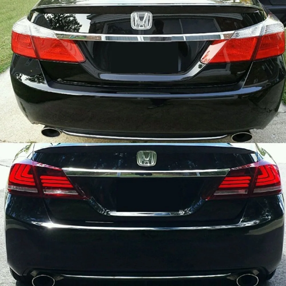 Задние фонари для Honda Accord 2013 2014 2015 4 двери седан светодиодные тормоза 1 пара LH + RH
