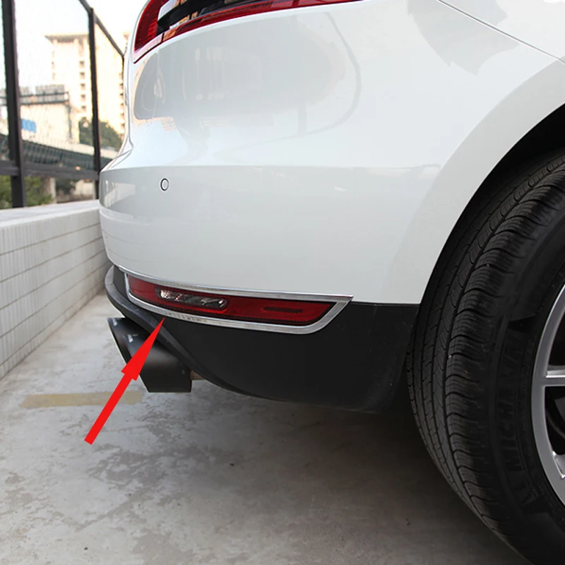 Free Shipping High Quality ABS Chrome Rear Fog lamps cover Trim lamp shade For Porsche macan | Автомобили и мотоциклы