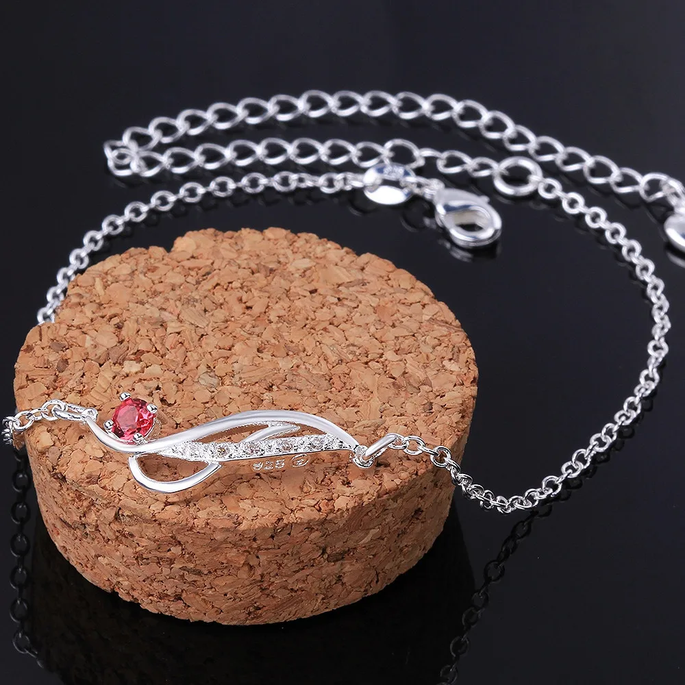 Модный посеребренный браслет на лодыжке ювелирные изделия для ног 4 вида цветов