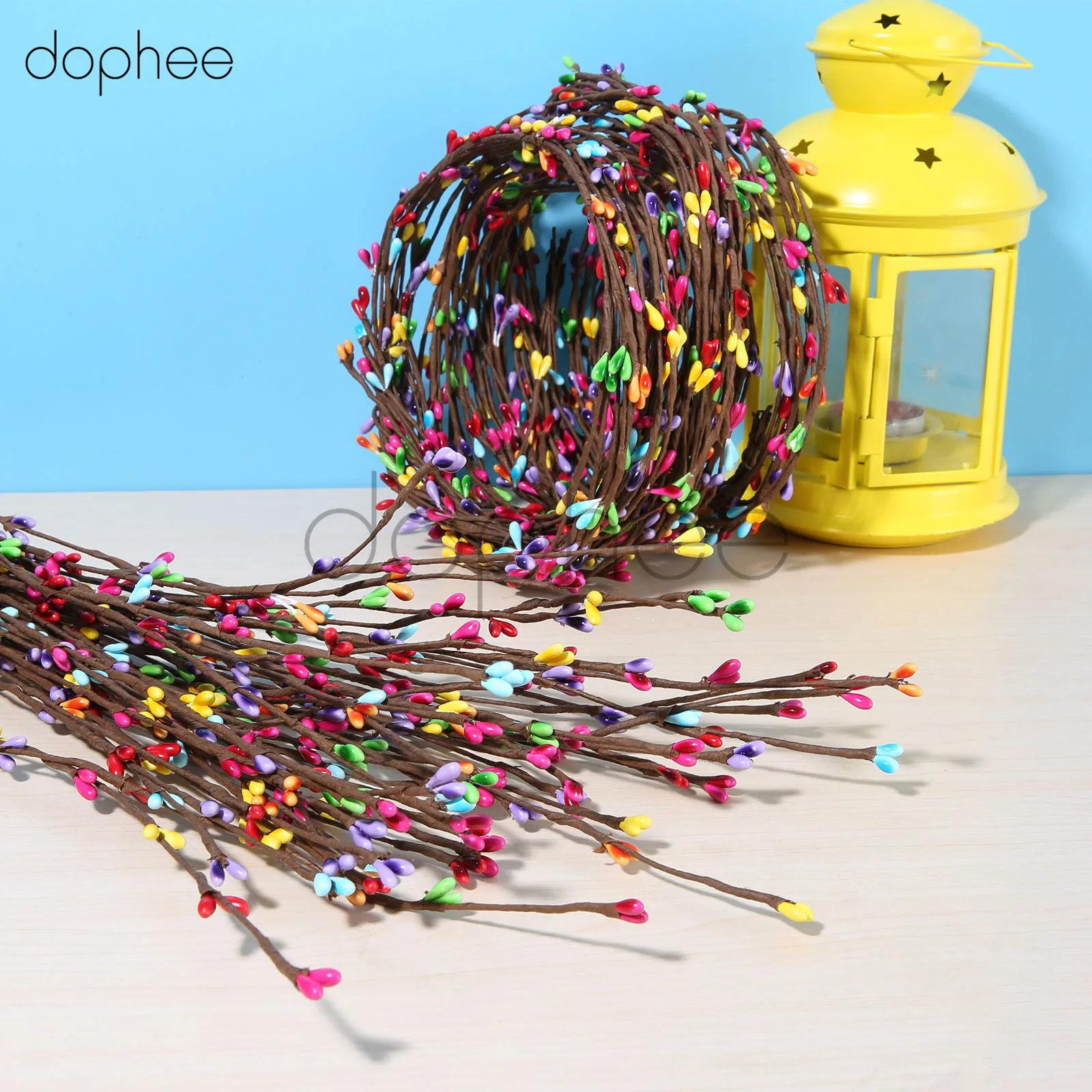 Dophjee 100 шт. 65 см DIY ВЕНОК искусственные тычинки гирлянда бусины из искусственных