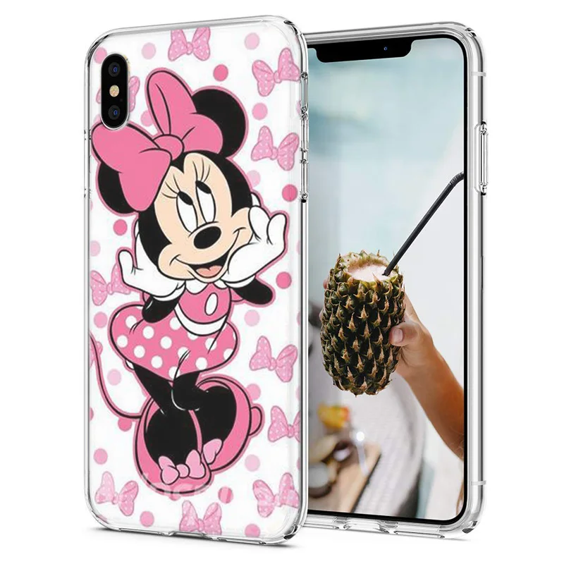 Soft Phone Case For iPhone X XS XR Covers TPU Colorful Cute Minnie Mickey Painted Fundas 6 Puls Max F102 |
