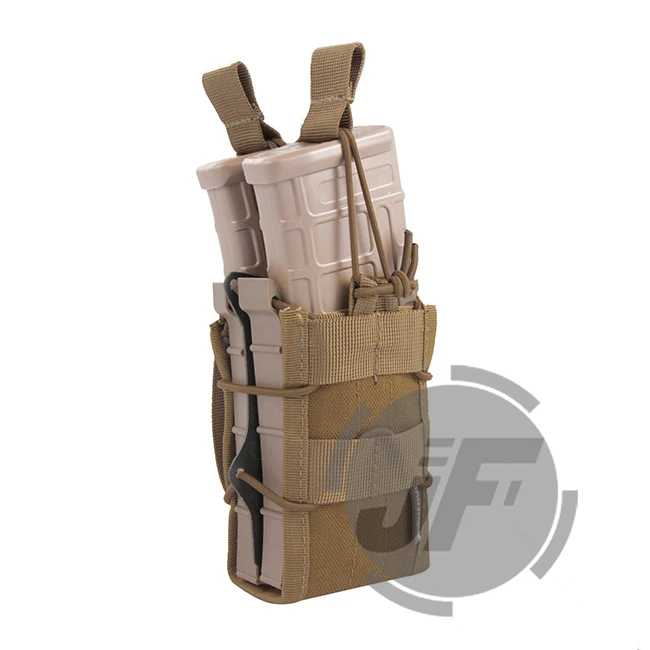 Emerson двойная винтовка модульная 5,56 M4 M16 AR15 SR52 P-MAGS M1A1 G3 подсумок Emersongear MOLLE большой емкости Mag Перевозчик - Цвет: CB