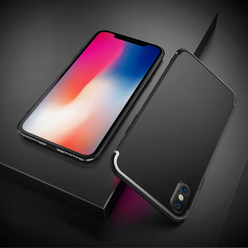 Черный Мягкий силиконовый чехол для iPhone XS Max X XR 10 iPhone 7 8 Plus iPhone 6 S 6 S 5 5S 5SE 6 Plus 7 Plus 8 Plus i чехол для телефона - Цвет: Черный