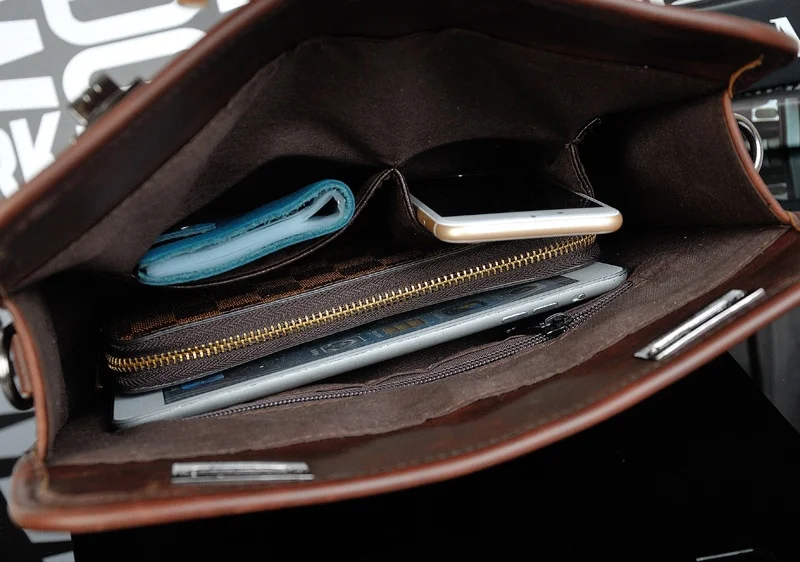 Мужской портфель Винтажный деловой через плечо мужской портфель|shoulder bag men|shoulder