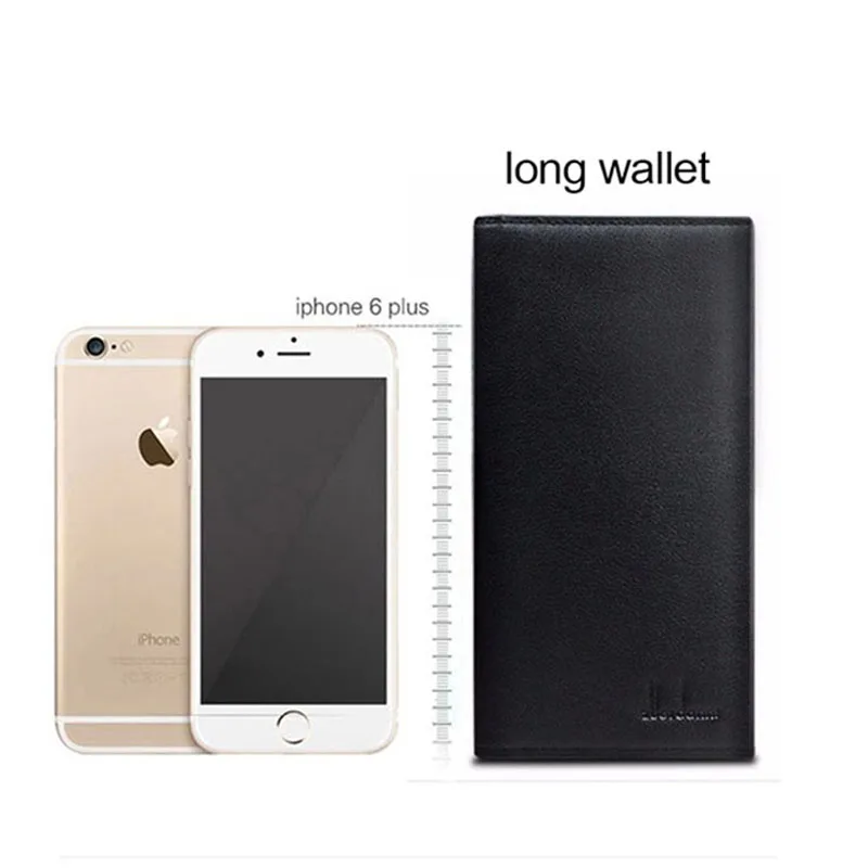 Длинный кошелек A208A для мужчин мягкий бумажник на молнии большой купюр визитница