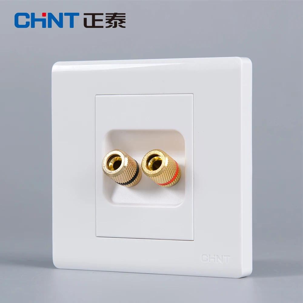 Китайский настенный выключатель розетка NEW7D белая с двумя отверстиями звуковая