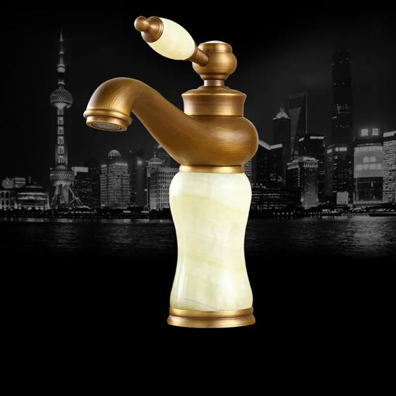 Бесплатная доставка DONA4840 копия Нефритового камня античный смеситель для