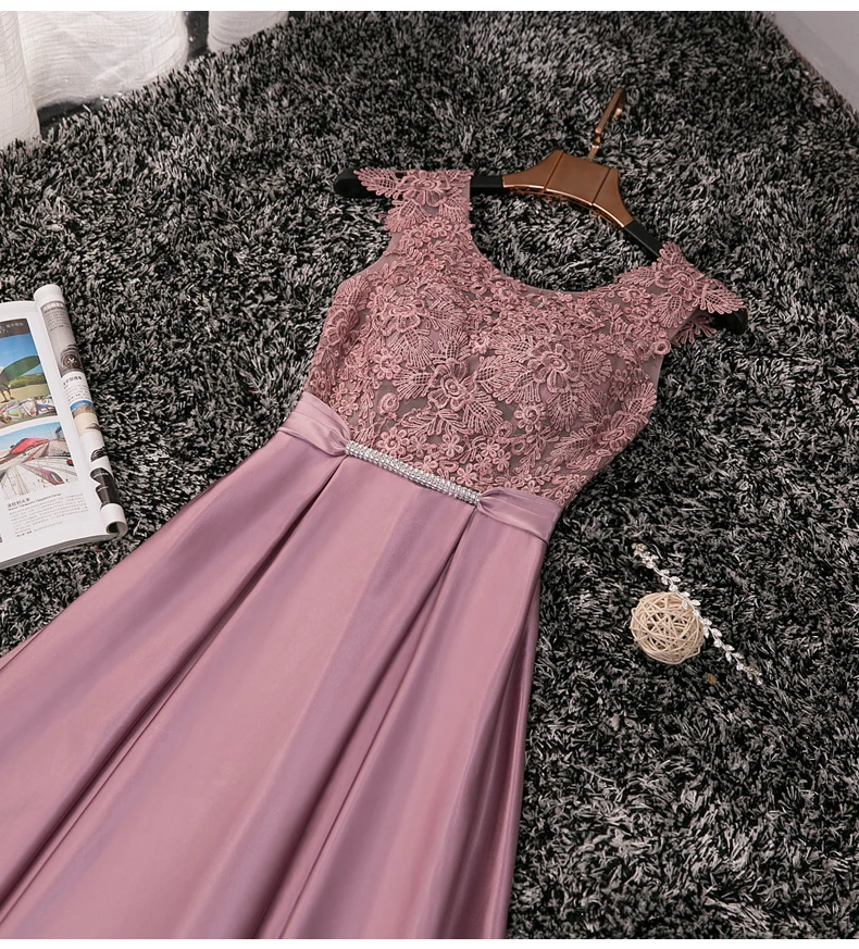 Vestido De festa casamento, Новое кружевное платье с открытой спиной, линия Румяна розового, золотого и серебряного цветов Королевский синий цвет Длинные платья подружек невесты элегантные damigella
