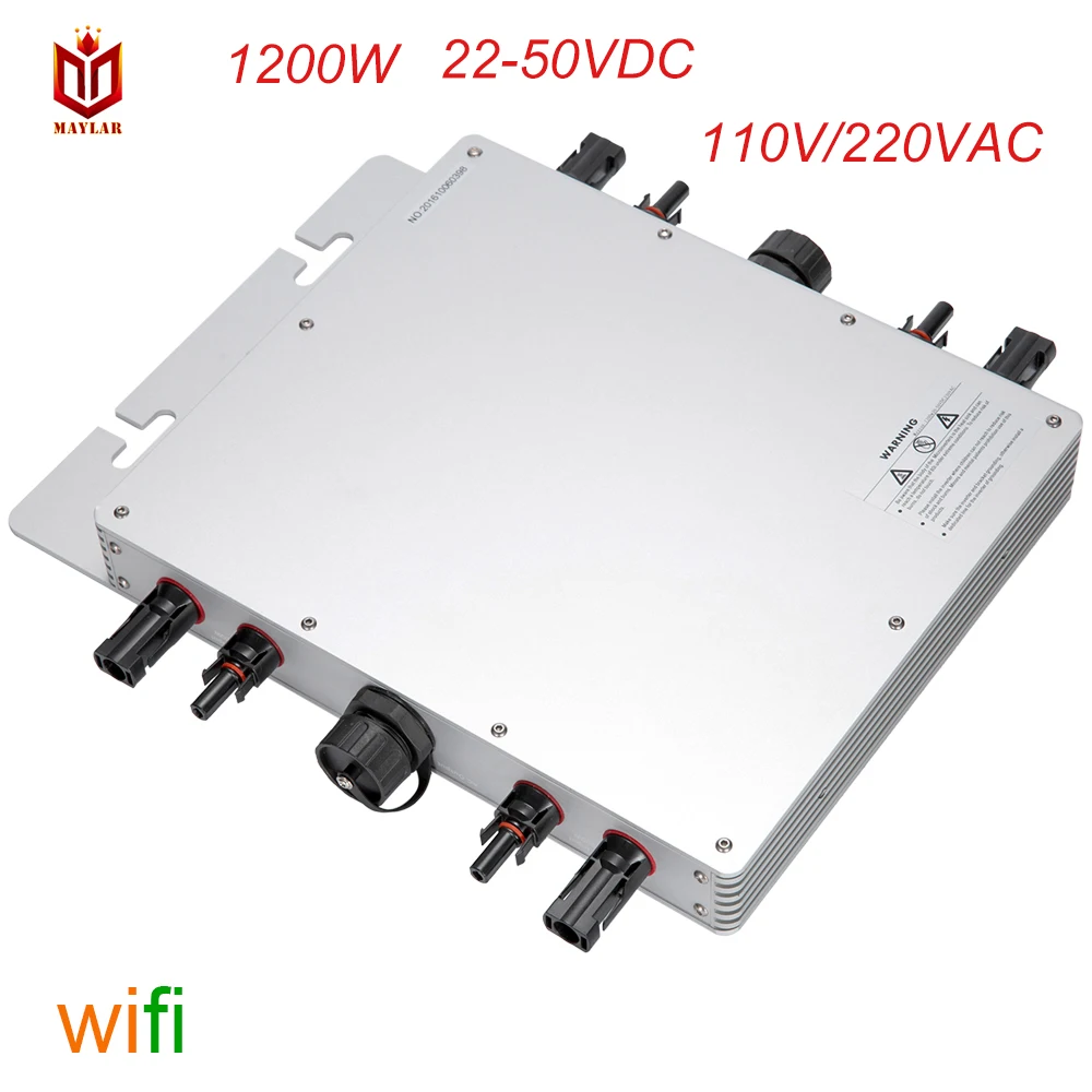 MAYLAR@ Maysun1200W Солнечная Сетка галстук микро wifi Коммуникационный инвертор с 4 MPPT функцией выхода Чистая синусоида солнечный преобразователь