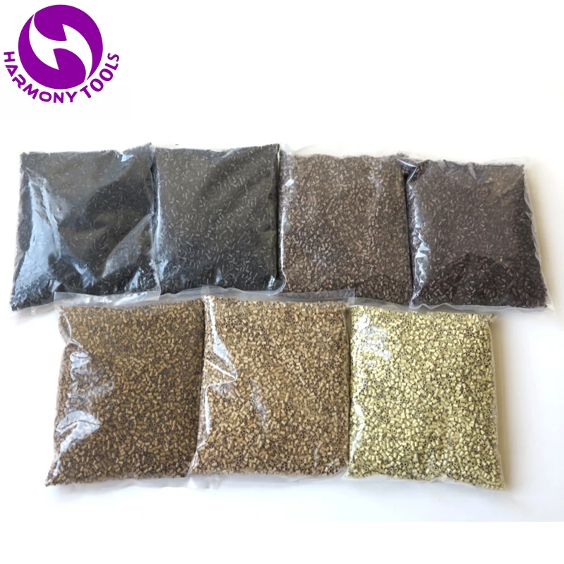 70,000 pieces (10000 pcs/bag) 3024x4mm MINI Copper Micro Beads Micro Rings for Stick I tip Hair Extension Tools enlarge