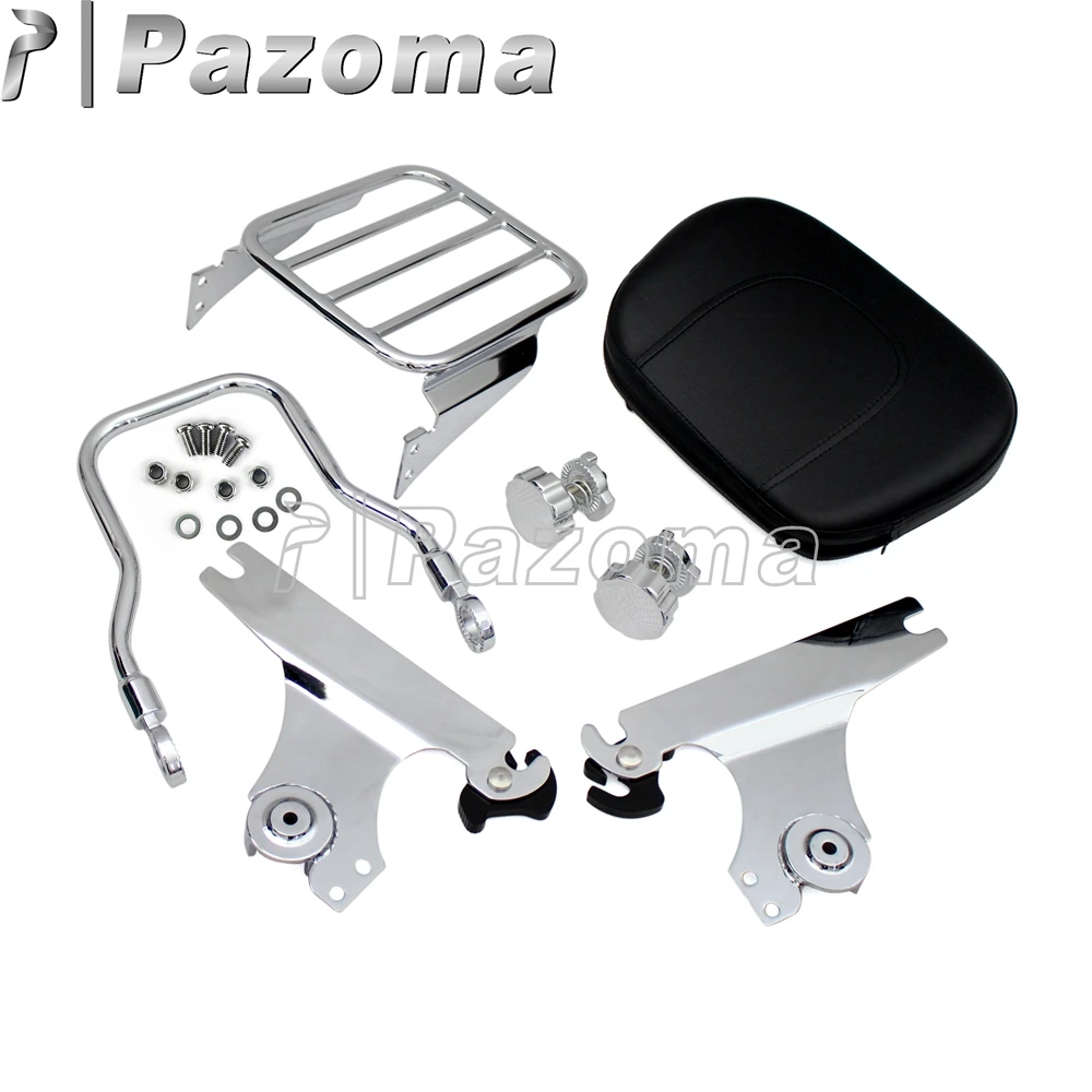 Хромированная регулируемая съемная спинка для мотоцикла багажная стойка Harley