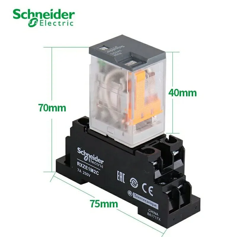 5 шт. реле Schneider RXM2LB2BD RXM2LB2P7 RXM2LB2B7 RXZE1M2C 2CO 5A 24VDC 24VAC 230VAC совершенно новое и