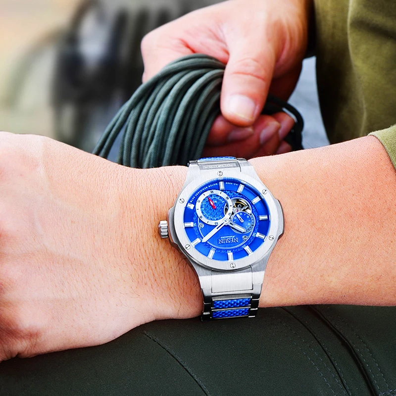 Часы наручные NESUN Мужские механические креативные автоматические брендовые