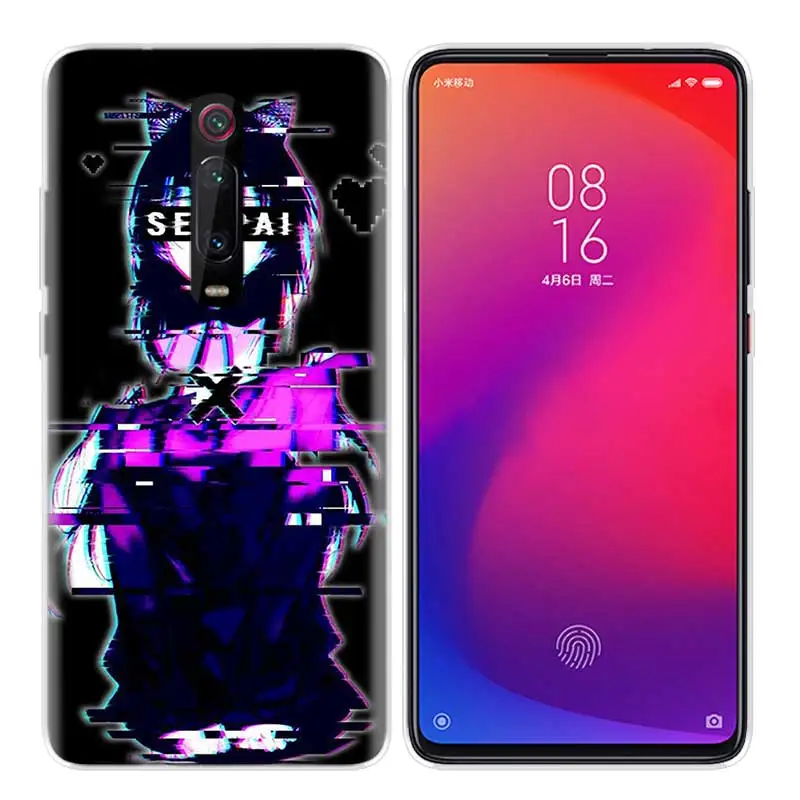 Силиконовый чехол для Xiao mi Red mi K20 Pro K20Pro Note 5 6 7 7A 6A mi A2 A1 8 Lite 9 S2 Pocophone F1 LEWD Sad аниме эстетический Senpai - Color: R-008