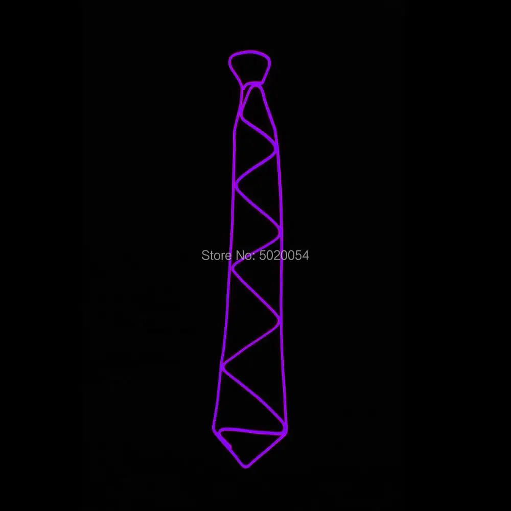 Design-C Purple GZYUCHAO EL мужской подарок EL Wire черные галстуки Свадебный декор неоновый светодиодный светящийся галстук-бабочка для мужчин для мальчиков - Цвет: Design-C Purple
