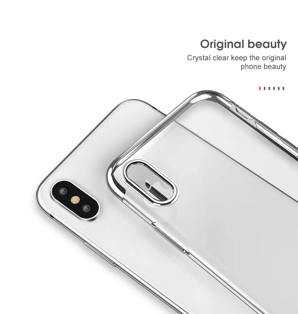 FLOVEME ультра тонкий чехол для телефона для iPhone 6 6 S 7 8 Plus X прозрачный мягкий силиконовый чехол для мобильного телефона для iPhone 8 7 6 6 S Plus X
