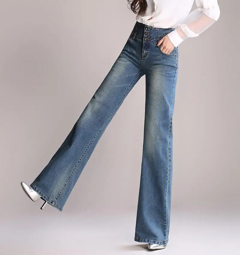 

High waist wide leg jeans women pants loose jeans plu size full length trousers