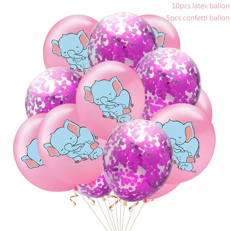 Style 6 Yoeriwoo слон латексные конфетти для воздушного шара балоны Oh Baby Shower мальчик или девочка счастливый первый день рождения украшения Дети Babyshower - Цвет: Style 6