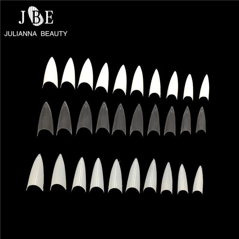 

Накладные ногти 100 шт./коркор. изогнутые прозрачные заостренные ногти из АБС-пластика для французского маникюра профессиональные искусстве...