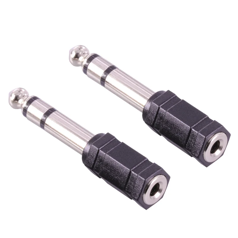 8pcs Jack 6.35mm 1/4&quot Male To 3.5mm 1/8&quot Female Audio Converter 6.5 male to 3.5 female Stereo terminal plug headphone adapter |