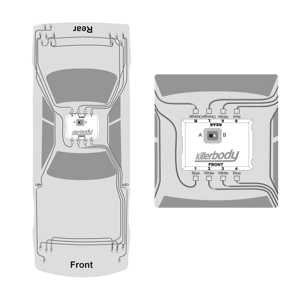 RC Car Parts LED Light Lamp Set with Control Box 22 LEDS for 1/10 Nissan Skyline (R31) Electric Touring Truck | Игрушки и хобби