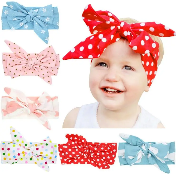 

Free Shipping 100pcs/lot Bunny-Ear-Ribbon headband for Kids