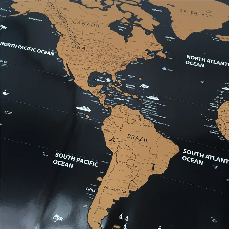 

Hot! Large Size Creative Scratch World Map National Flag Geography Wall Poster Stickers Hanging Painting Room Decor 58X83 CM