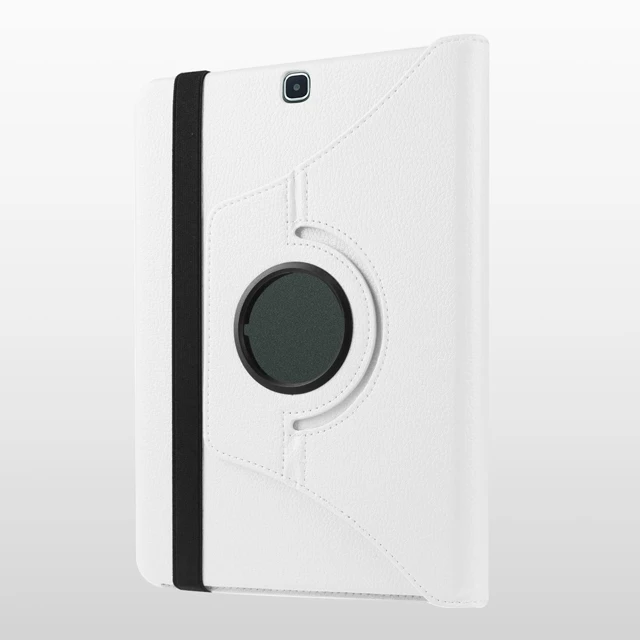 white 360 Вращающийся чехол для Samsung Galaxy tab S2 9,7 T810 T815 SM-T810 PU раскладной стенд Smart Cover для tab S2 9,7 дюйма корпус+ пленка+ ручка - Цвет: white
