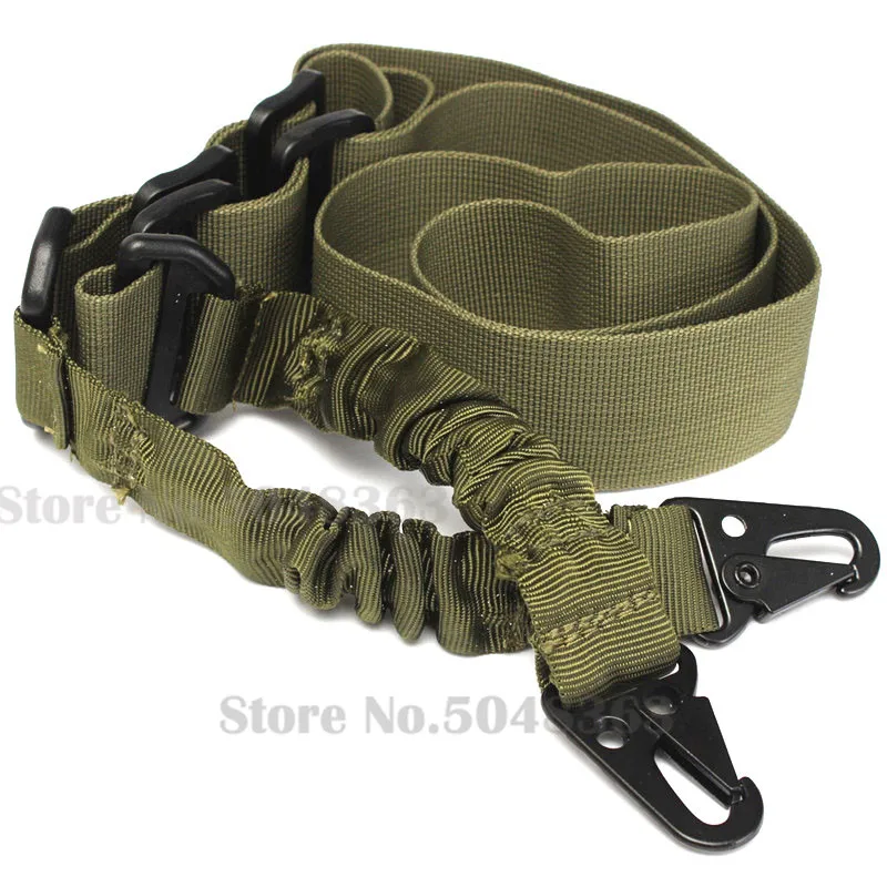 

Tactical 2 Point Gun Sling Strap Airsoft Bungee Rifle Sling Belt Shooting Two Point Gun Rope Hunting Accessories