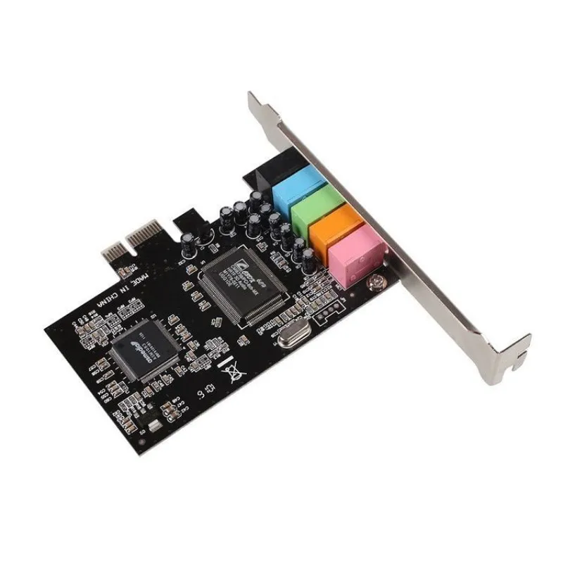 PCI Express x1 E 5.1ch CMI8738 чипсет аудио цифровая звуковая карта твердые конденсаторы pcie 5 1|