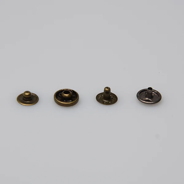 10 mm Antique  Brass Snap Fasteners Popper Press Stud Sewing Leather Button