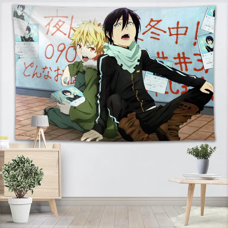 

Noragami Wall Tapestry Home Decorations 3D Printing Soft Fabric Wall Hanging Forest Tapestries Home Birthday Party Decoration