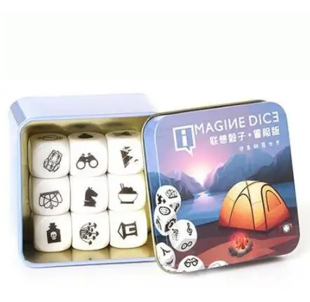 Забавный Imagine DIY игра Повтор история паззл с игральными кубиками настольная игра история металлические ящики Семья/вечерние/друзья родители с детьми - Цвет: adventure
