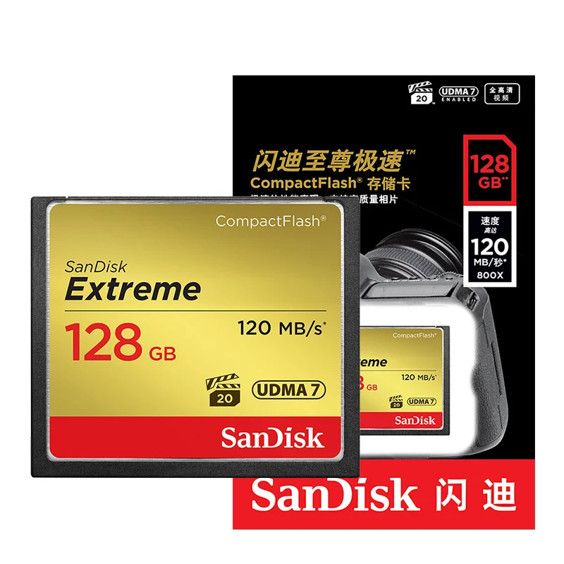 Sandisk Extreme Pro Compact Flash CF карта 128 Гб 64 ГБ 32 памяти 160 МБ/с./с 1067X поддержка 4K Full HD видео SLR