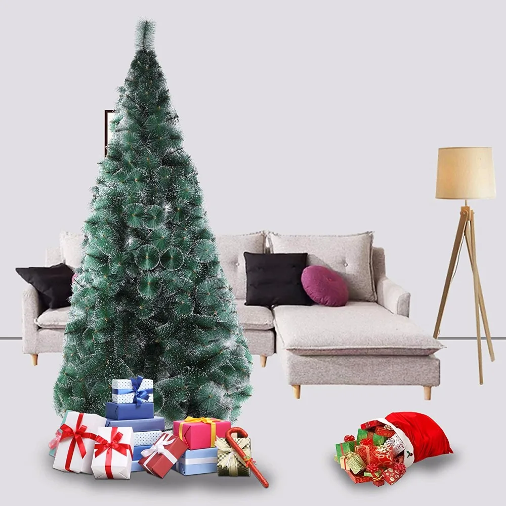 

1.8/2.1/2.4M Tall Artificial Christmas Tree Decoration PET White Dot Pine Needles Tree